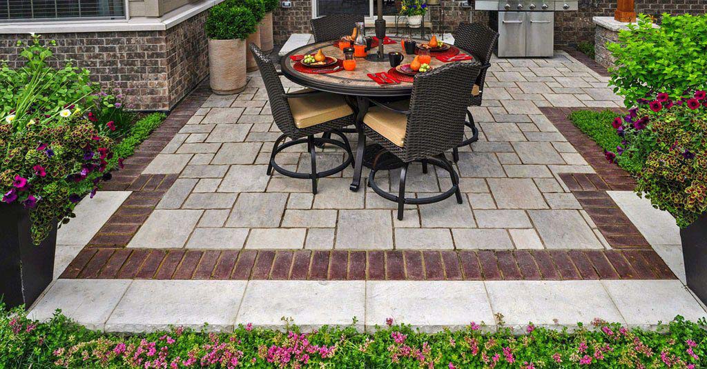 Paver patio and walkway